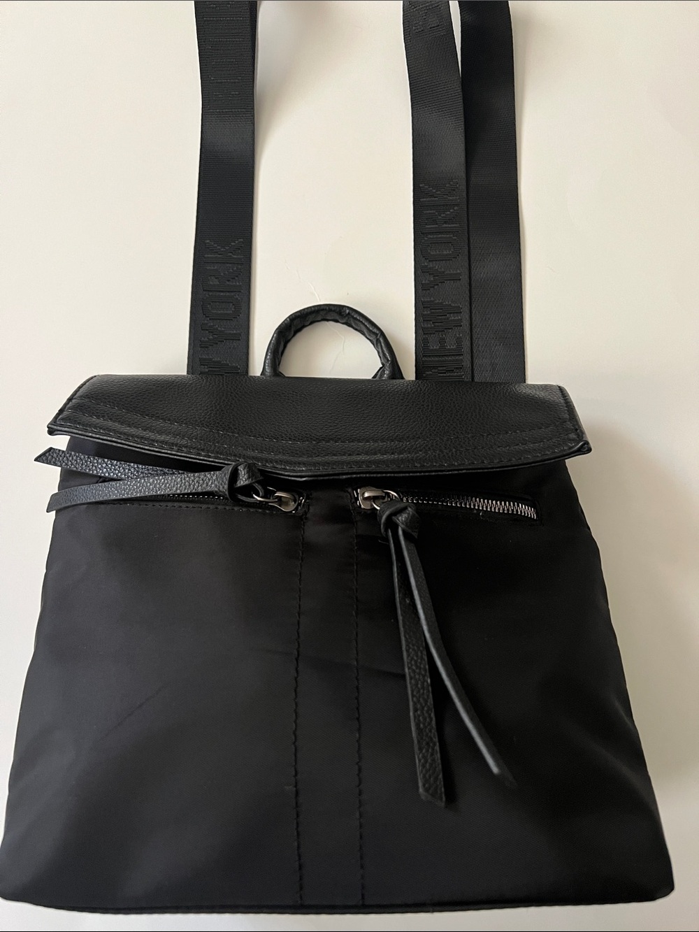 Botkier Black Nylon & Leather Backpack